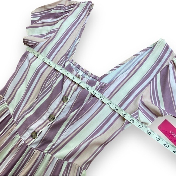 New Xhilaration Pink Stripe Short Sleeve Sun Dress | Size Small - Picture 12 of 14